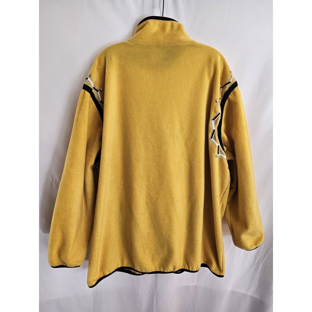 Women’s Zippered Fleece Yellow Bob Mackie Wearabl… - image 3
